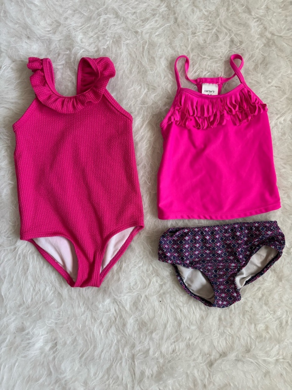 Set of 2 Carter's Toddler Girls Pink Swimsuits